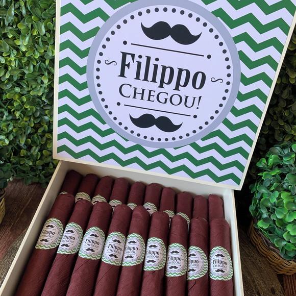 Caixa Simples + 30 Super Charutos Chocolate Mustache