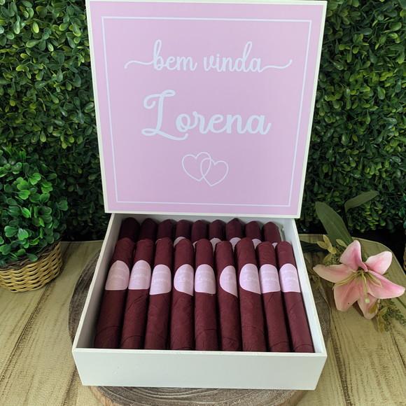 Caixa Simples + 30 Super Charutos de Chocolate Coração