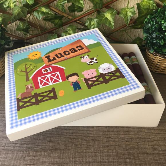 Caixa simples + 35 Charutos de Chocolate Recheados