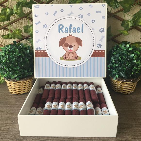 Caixa simples + 35 Charutos de Chocolate Recheados