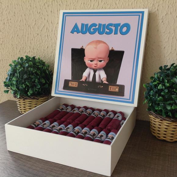 Caixa Simples + 35 Charutos de Chocolate Recheados