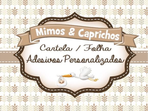 Cartela Adesivos Personalizados