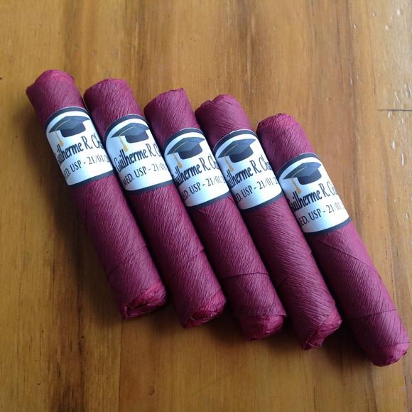 Charutos De Chocolate Recheado Formatura Avulso