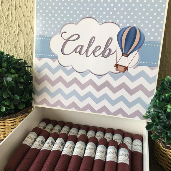 Charutos de Chocolate Recheados Balão Azul