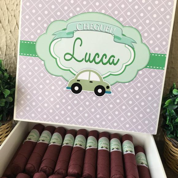 Charutos de Chocolate Recheados Carrinho Verde
