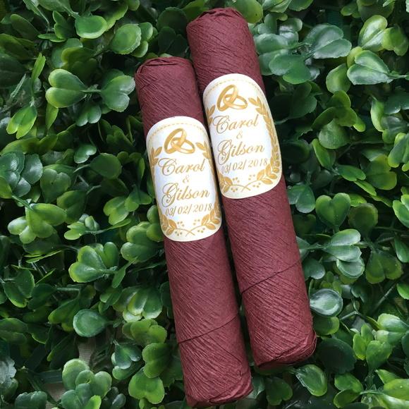 Charutos de Chocolate Recheados Dourado Alianças Avulso