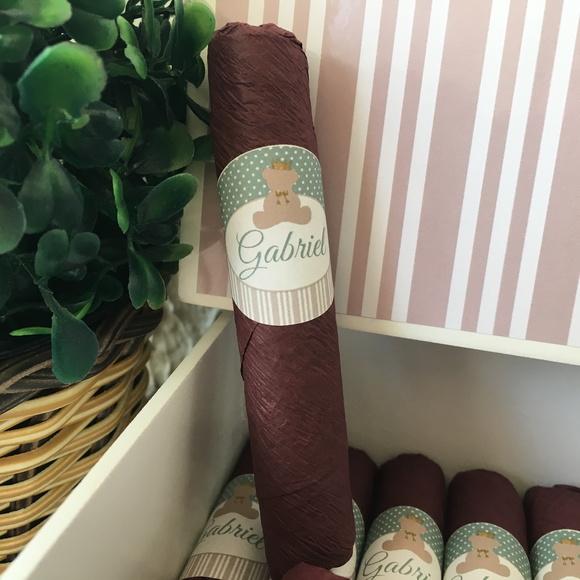 Charutos de Chocolate Recheados Ursinho Bege