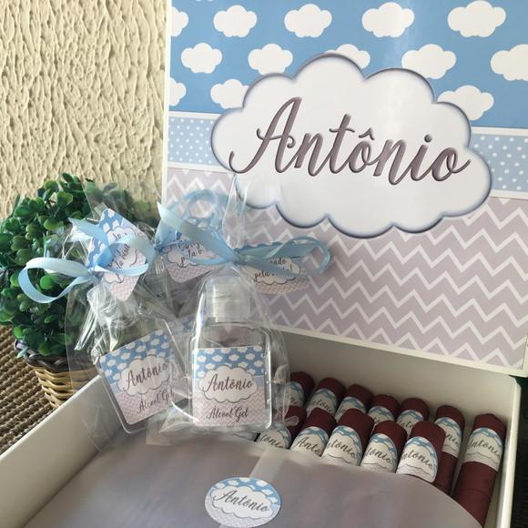 Kit Caixa Premium + 40 Charutos + 30 Alcool Gel Tag