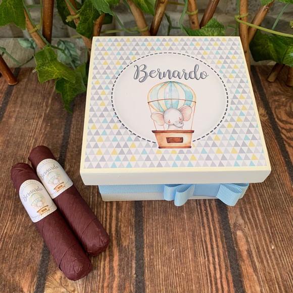 Mini Caixa + 10 Charutos Chocolate Elefantinho