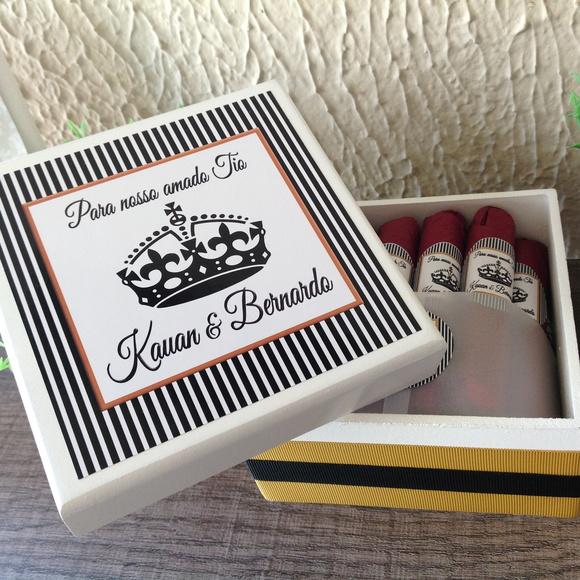 Mini Caixa Charutos Chocolate Black Gold