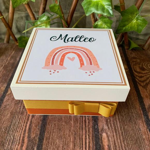 Mini Caixa Charutos Chocolate Boho Arco iris