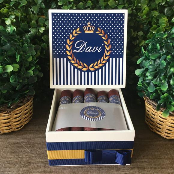 Mini Caixa Charutos Chocolate Brasão