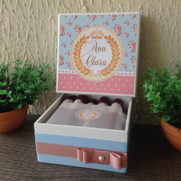 Mini Caixa Charutos Chocolate floral