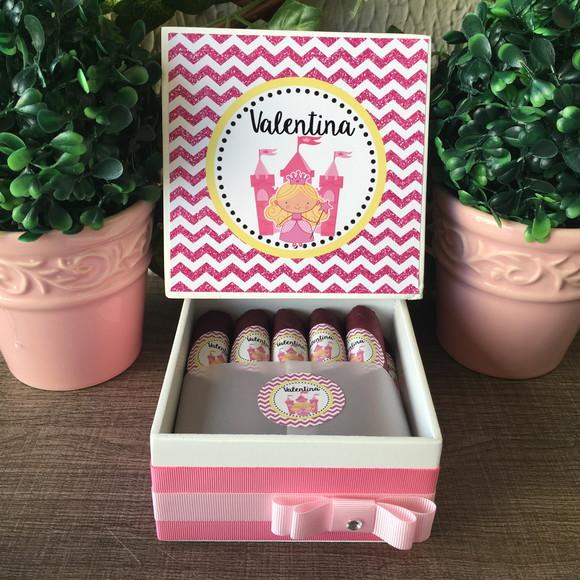 Mini Caixa Charutos Chocolate Princess