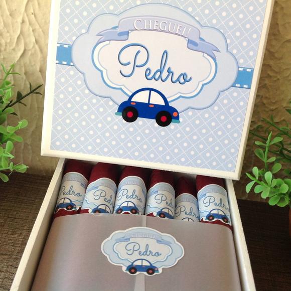 Mini Caixa de Charutos Chocolate Carro
