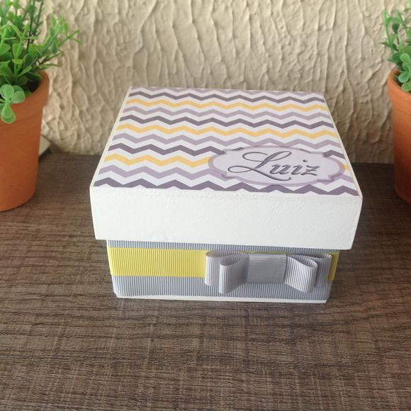 Mini Caixa de Charutos Chocolate Chevron