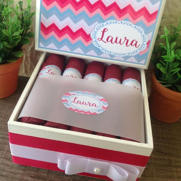 Mini Caixa de Charutos Chocolate Chevron