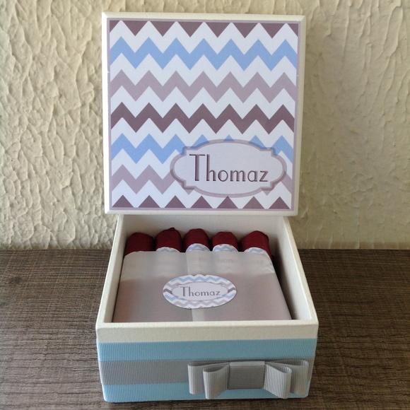 Mini Caixa de Charutos Chocolate Chevron