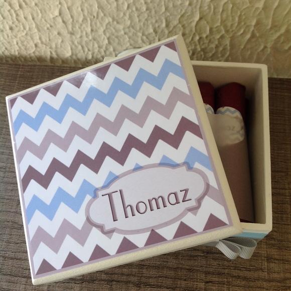 Mini Caixa de Charutos Chocolate Chevron