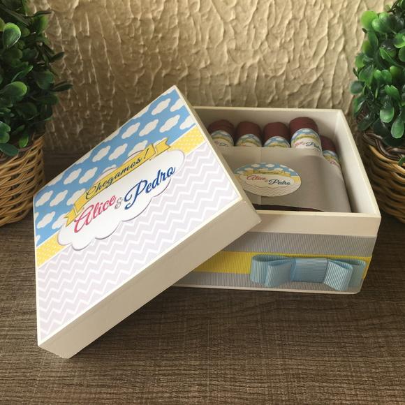 Mini Caixa de Charutos Chocolate Gêmeos