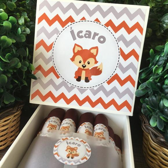 Mini Caixa de Charutos Chocolate Chevron