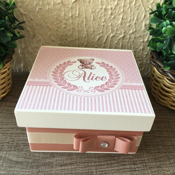 Mini Caixa de Charutos Chocolate Ursinha