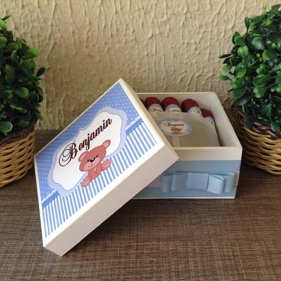 Mini Caixa de Charutos Chocolate Ursinho