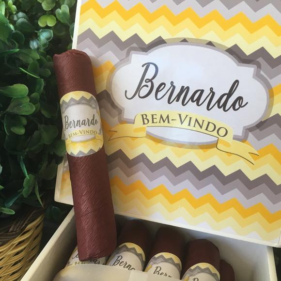 Mini Caixa de Charutos Chocolate yellow