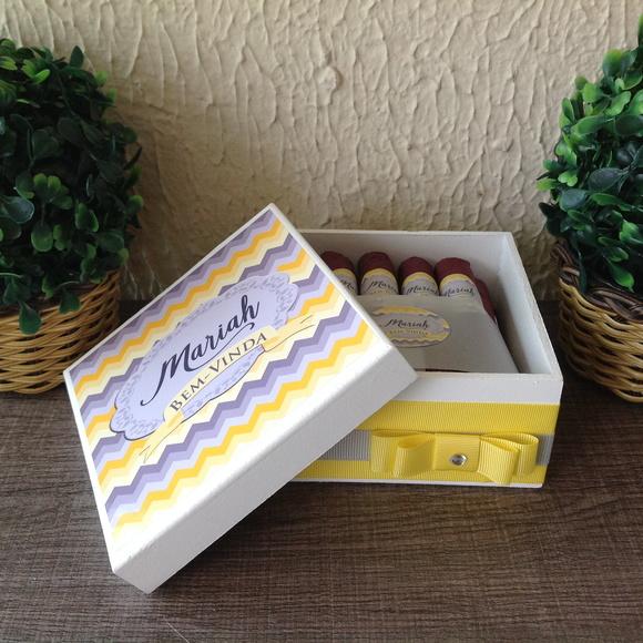 Mini Caixa de Charutos Chocolate yellow
