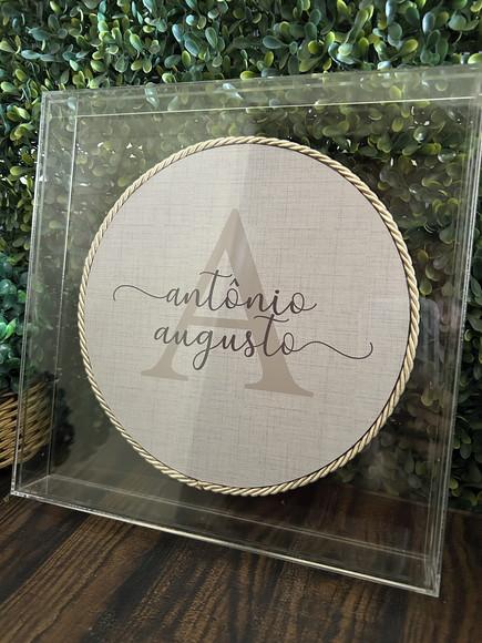 Quadro Porta Maternidade Acrílico Clean 25x25