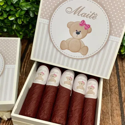 2 Mini Caixas + 15 Charutos Chocolate Gêmeos