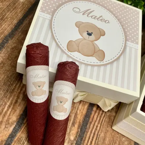 2 Mini Caixas + 15 Charutos Chocolate Gêmeos