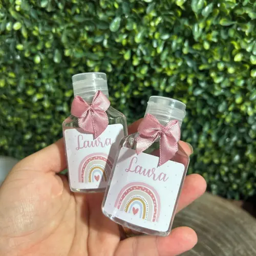 Alcool Gel 35 ml Personalizado com Lacinho