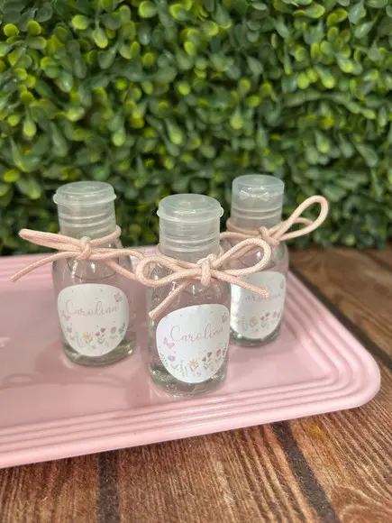Alcool Gel 30 ml Personalizado com Lacinho Cordão - Redondo