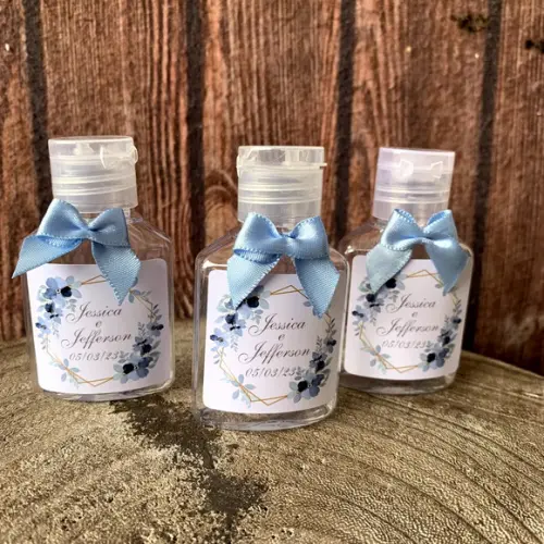 Alcool Gel 35 ml Personalizado com Lacinho