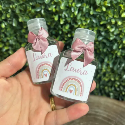 Alcool Gel 35 ml Personalizado com Lacinho