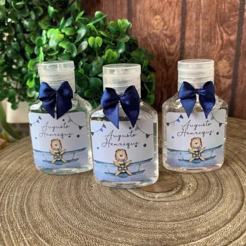 Alcool Gel 35 ml Personalizado com Lacinho