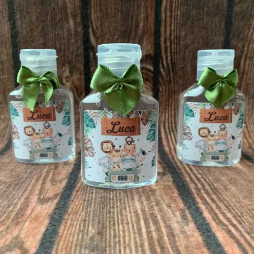 Alcool Gel 35 ml Personalizado com Lacinho