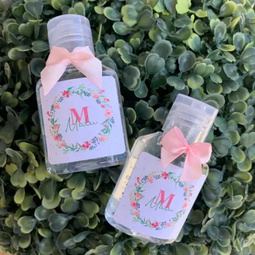 Alcool Gel 35 ml Personalizado com Lacinho