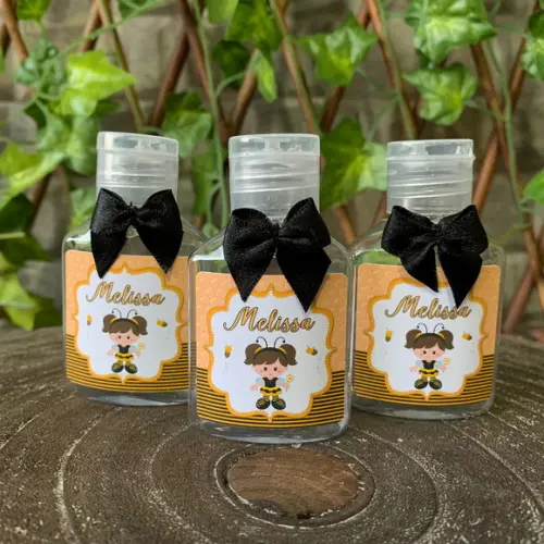 Alcool Gel 35 ml Personalizado com Lacinho