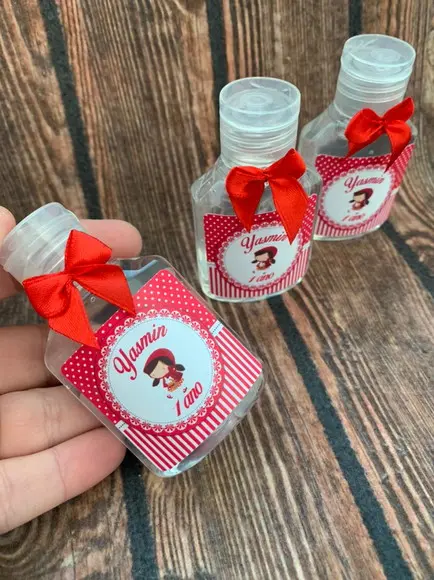 Alcool Gel 35 ml Personalizado com Lacinho