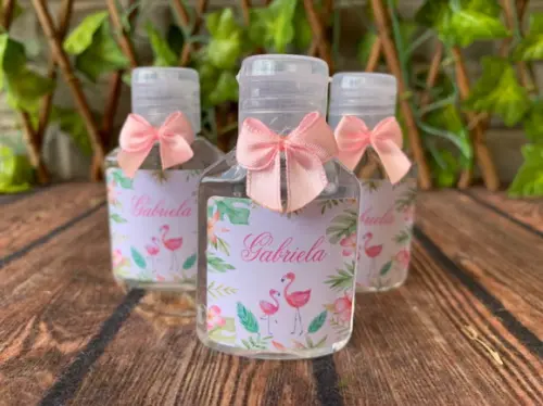 Alcool Gel 35 ml Personalizado com Lacinho