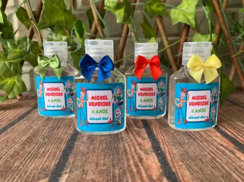 Alcool Gel 35 ml Personalizado com Lacinho
