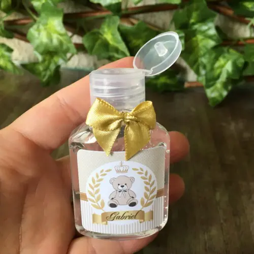 Alcool Gel 35 ml Personalizado com Lacinho