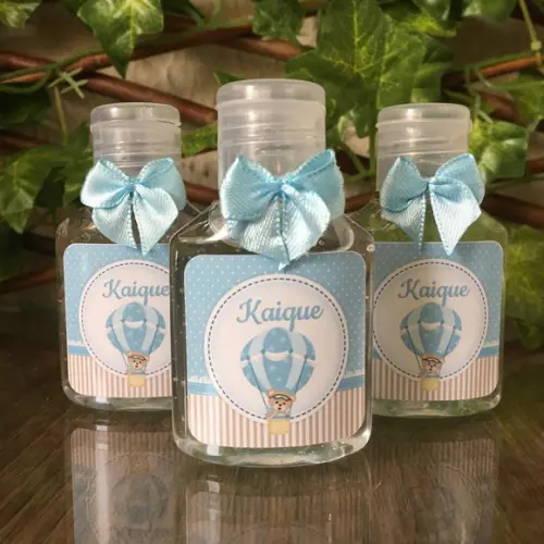 Alcool Gel 35 ml Personalizado com Lacinho