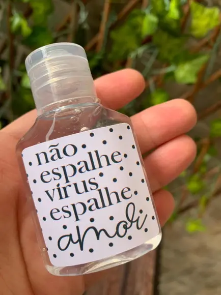 Alcool Gel 35 ml Personalizado sem Lacinho