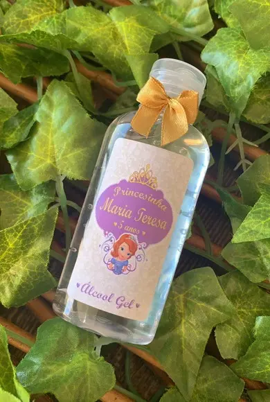 Alcool Gel 60 ml Personalizado com lacinho