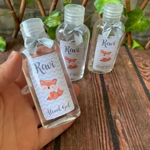 Alcool Gel 60 ml Personalizado com lacinho