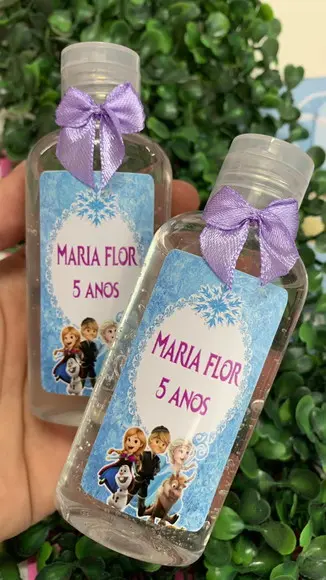 Alcool Gel 60 ml Personalizado Frozen