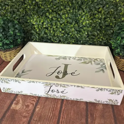 Bandeja mdf Personalizada - G 30x22x5cm - Folhagem